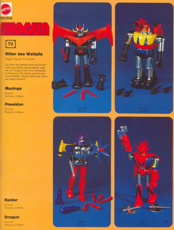 Mattel Catalog from Germany featuring Shogun Warriors 1978 - Image 3